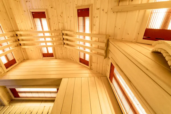 Luminoso interno della sauna — Foto Stock