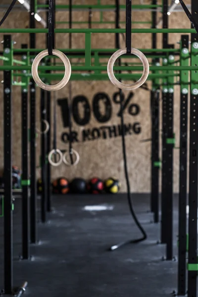 Zona de crossfit no ginásio — Fotografia de Stock