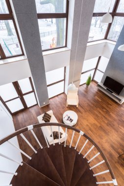 Çağdaş daire güzel oturma odasında