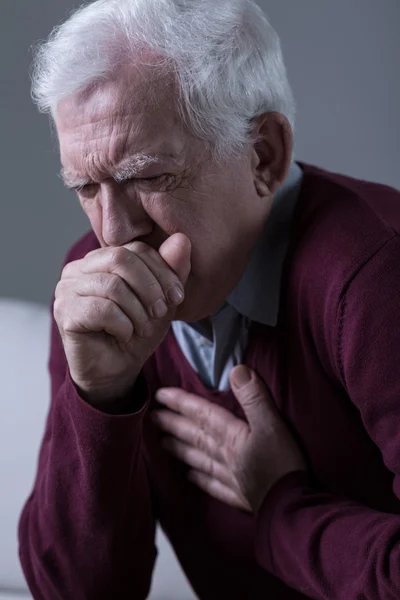 Drückender Husten — Stockfoto