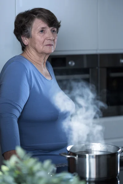 Thoughtful elderly women — Stock Photo, Image