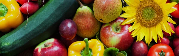 Produtos hortícolas e frutas — Fotografia de Stock