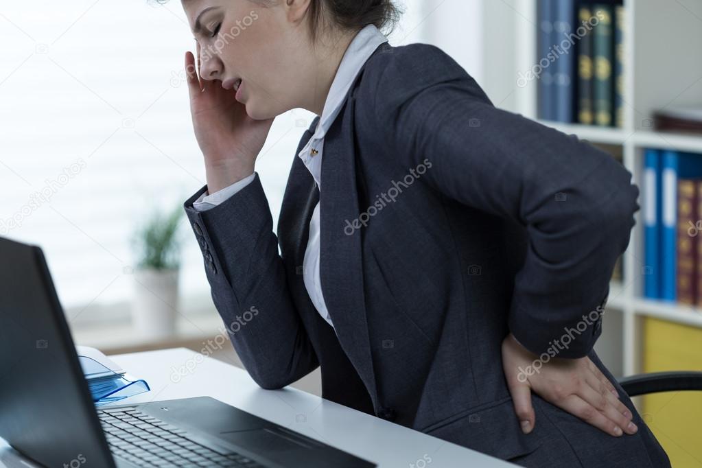 Problems with spine at office work