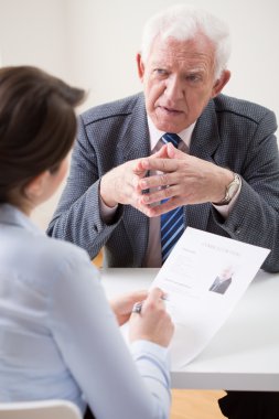 Bir iş görüşmesi sırasında