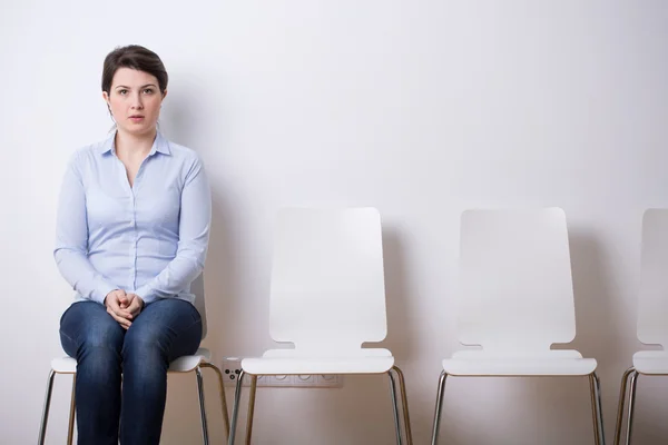 Waiting for a job interview — Stock Photo, Image