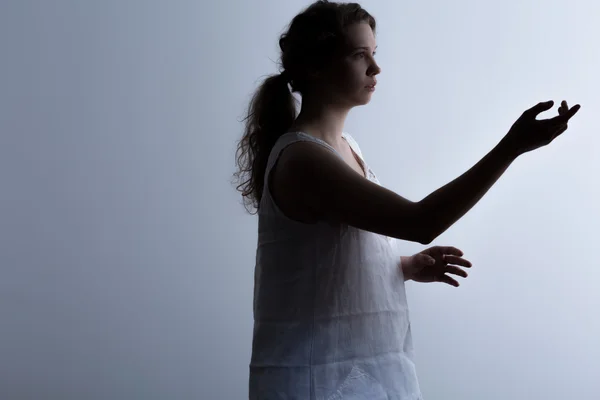 Klinisch dood schoonheid vrouw — Stockfoto