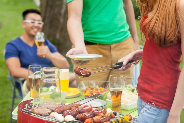 Students during summer party — Stock Photo, Image