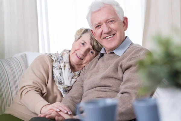 Happy grandma and grandpa