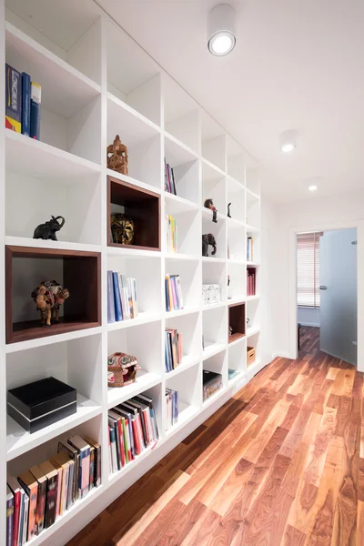 White book shelf — Stock Photo, Image