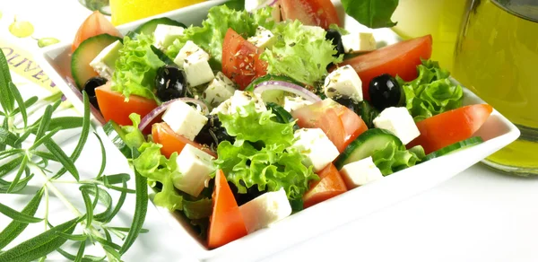 Insalata greca vegetariana — Foto Stock