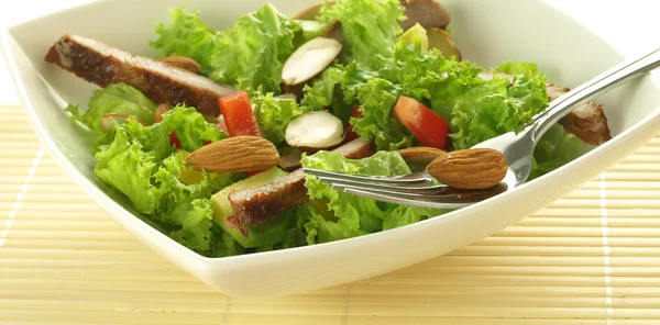 Salada fresca com carne — Fotografia de Stock