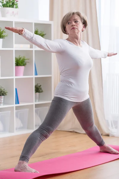 Starfish pose in yoga — Stock Photo, Image