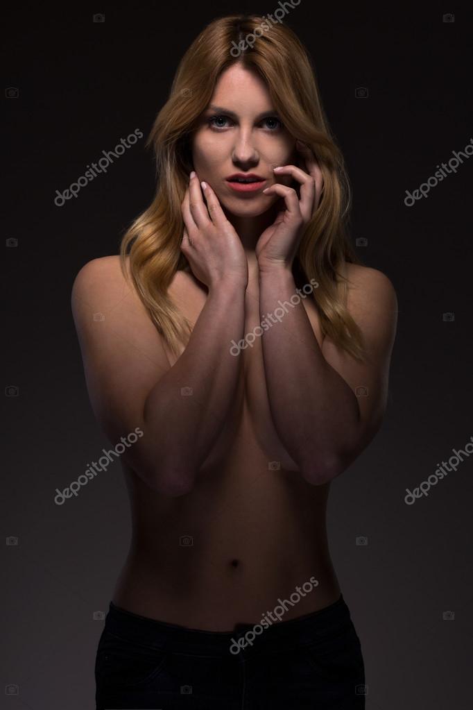 Woman without bra Stock Photo by ©photographee.eu 75900923