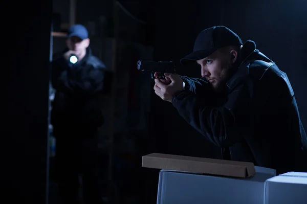 Police officers in action — Stock Photo, Image