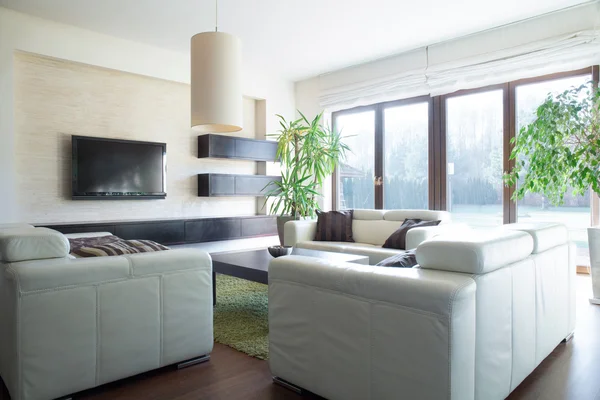 Bequemes Sofa im Wohnzimmer — Stockfoto