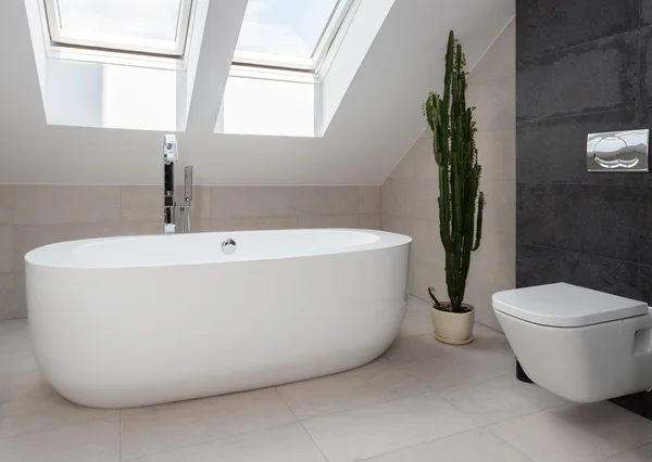 White freestanding bathtub — Stock Photo, Image