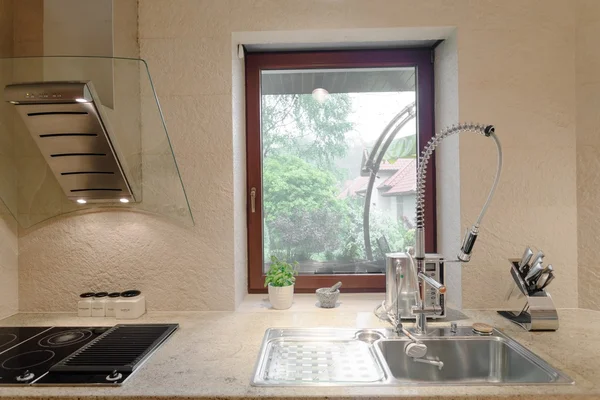 Sink with designed faucet — Stock Photo, Image