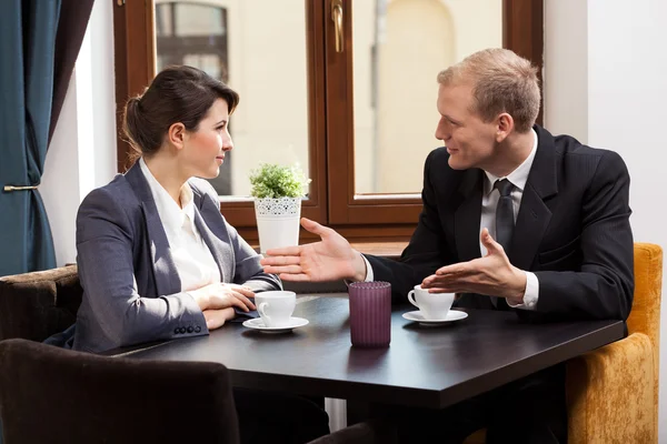 Business meeting in cafe — Stock Photo, Image