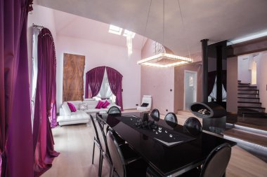 Living room in luxury residence clipart