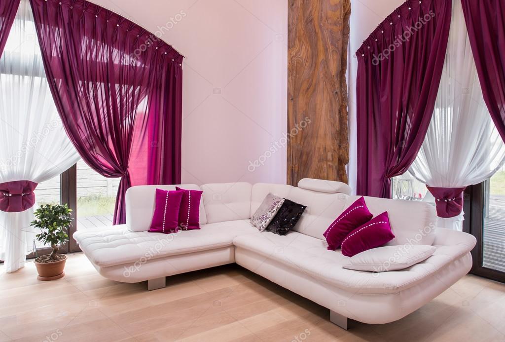 White corner sofa Stock Photo by ©photographee.eu 77601034