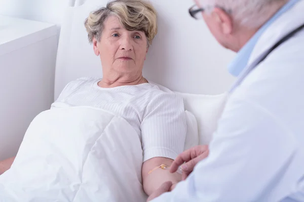 Woman and blood collection — Stock Photo, Image