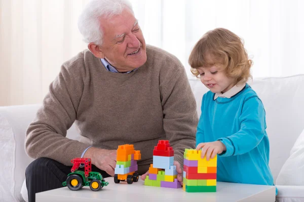 Spending time with grandson — Stock Photo, Image