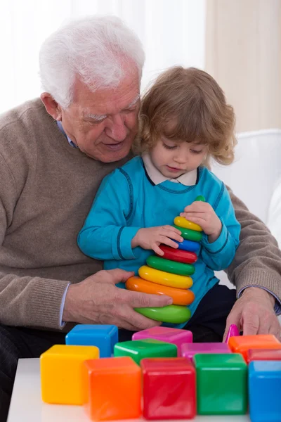 Grandfather and boy — Stock Photo, Image