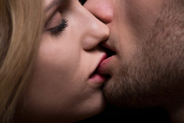 Close-up of kissing