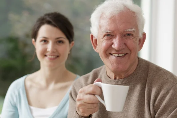 Retrato del anciano sonriente — Foto de Stock