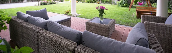 Comfortable garden furniture — Stock Photo, Image