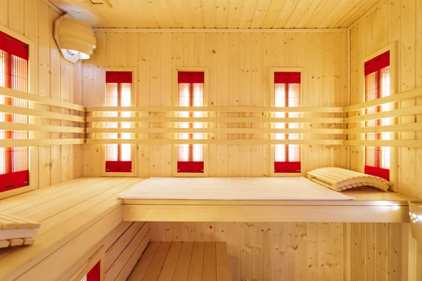 Private Sauna in Luxuswohnung — Stockfoto