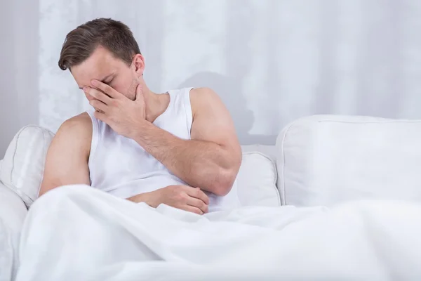 Depressed young husband after argue — Stock Photo, Image