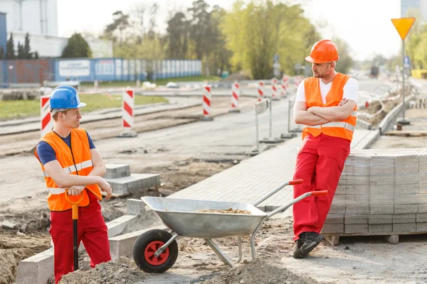 Lazy construction workers — Stock Photo, Image