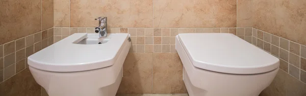 화장실과 비 데 — 스톡 사진