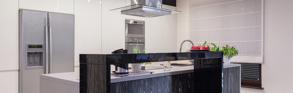 Modern silver kitchen