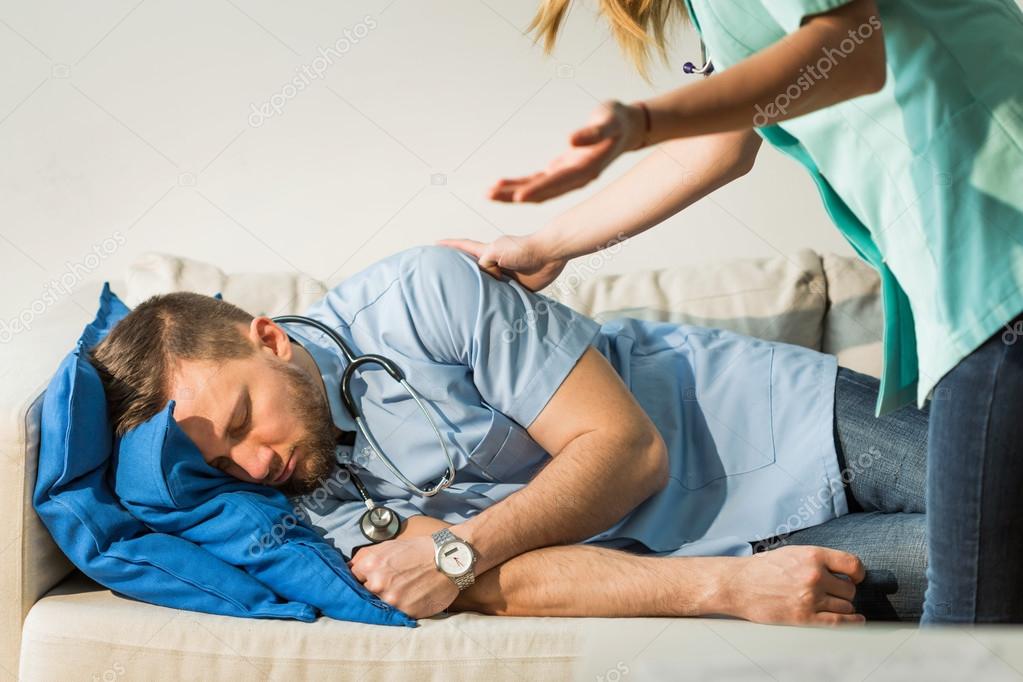 Tired doctor sleeping Stock Photo © photographee eu #80063130 Tired doctor sleeping Stock Photo © photographee eu #80063130