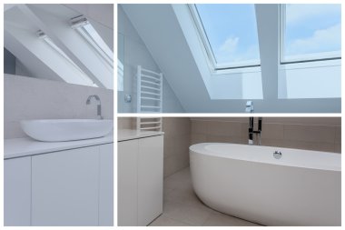 çatı katında banyo