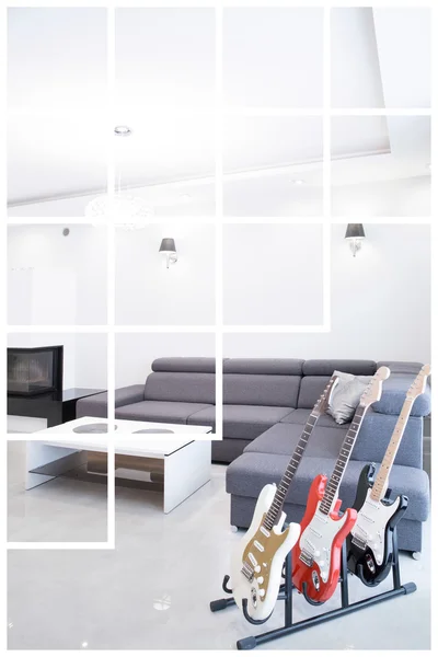 Quarto do guitarrista — Fotografia de Stock