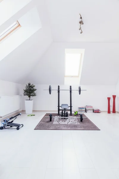 Fitnessstudio zu Hause — Stockfoto