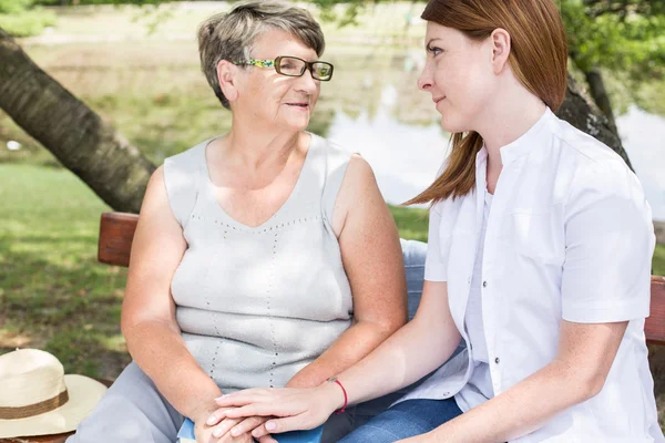 Mature female with grandchild — Stock Photo, Image