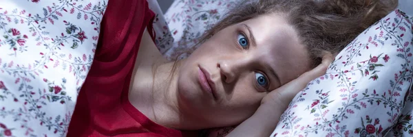 Woman suffering from sleeplessness — Stock Photo, Image