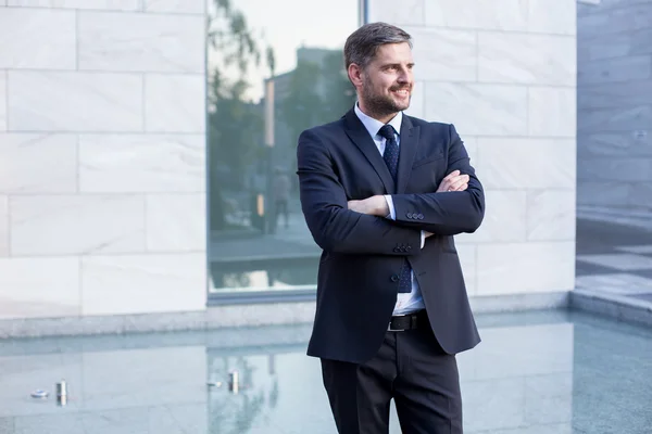 Handsome and confident businessman — Stock Photo, Image