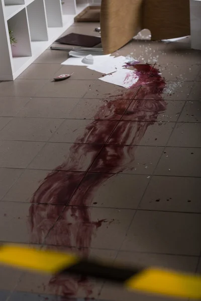 地板上的血 — 图库照片