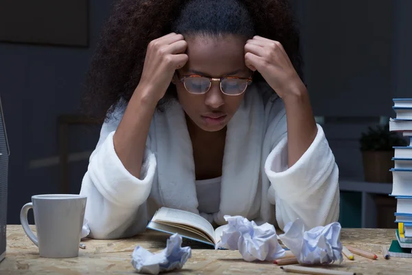 Desespero menina da faculdade — Fotografia de Stock