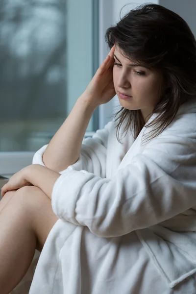 Donna con depressione — Foto Stock