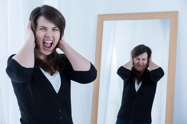 Crier femme en colère — Photo