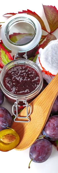 Making jams from the plums — Stock Photo, Image