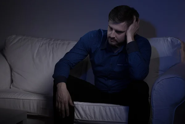 Suffering man secluded from society — Stock Photo, Image