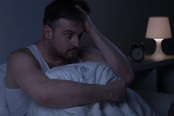 Man overwhelmed with stress — Stock Photo, Image