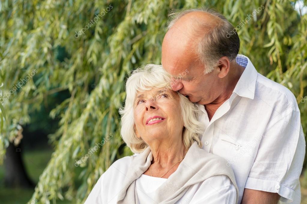 Couple hugging tenderly